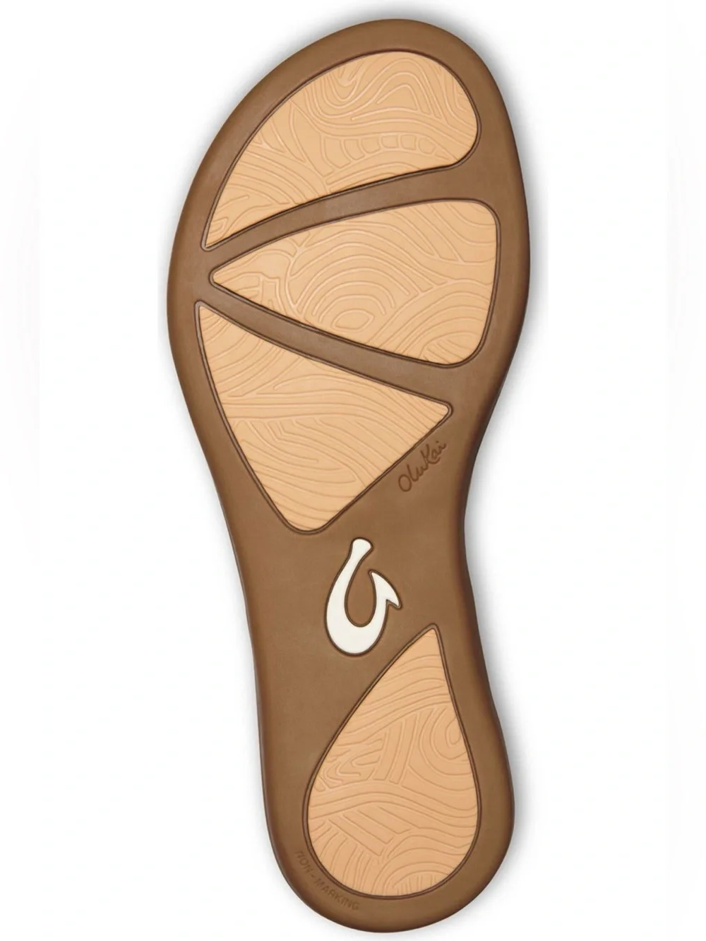Olukai Honu Sandal in bright white and golden sand